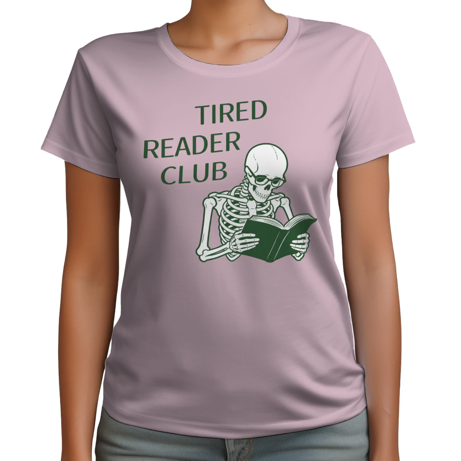 Tired Reader Club Heavy Cotton Light Colors T-shirt 1 Side, Book Club Gildan Tee, Readers Club Shirt, Book Lover Gifts