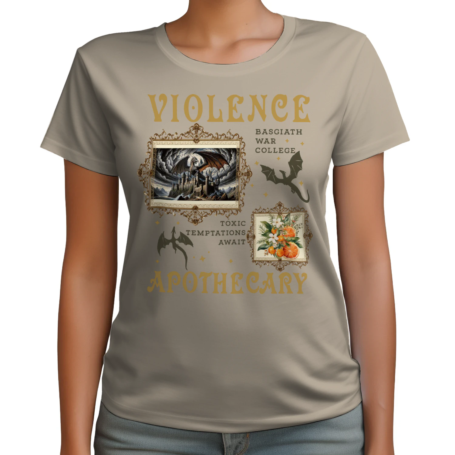 Violence Apothecary Heavy Cotton Light Colors T-shirt 1 Side, The Apothecary Diaries Gildan Tee, Historical Fiction Book Shirt, Book Gifts