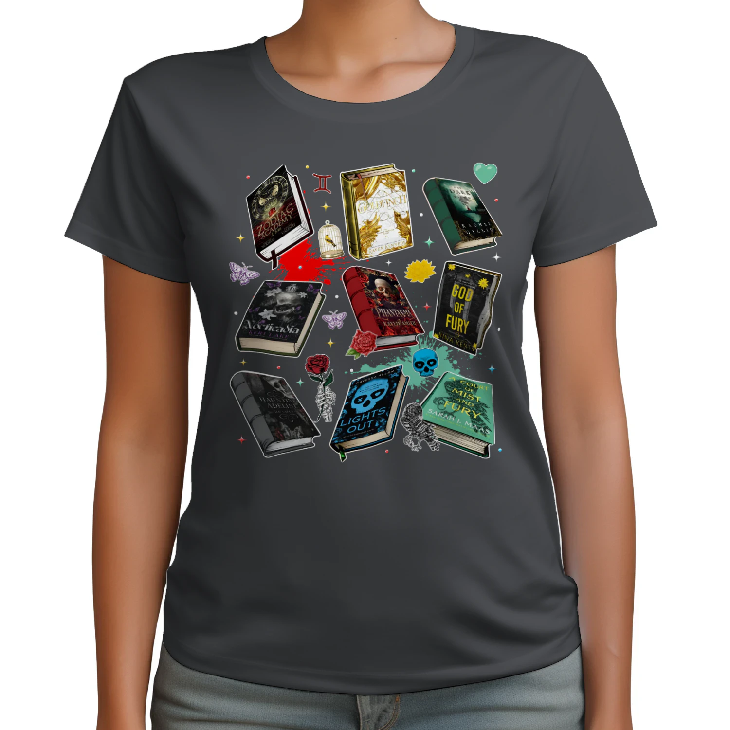 Romantasy Book Heavy Cotton T-shirt 1 Side, Classic Literature Gildan Tee, Young Adult Book Shirt, Book Lover Gifts