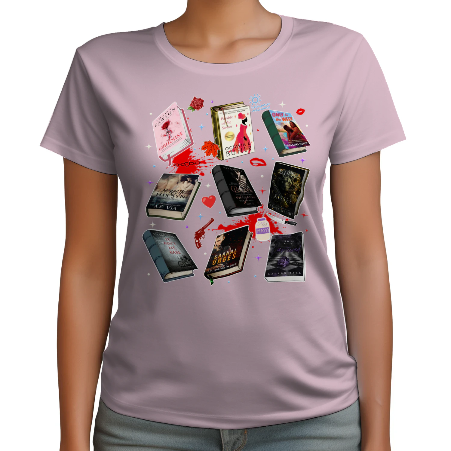 Romantasy Book Heavy Cotton T-shirt 1 Side, Classic Literature Gildan Tee, Young Adult Book Shirt, Book Lover Gifts
