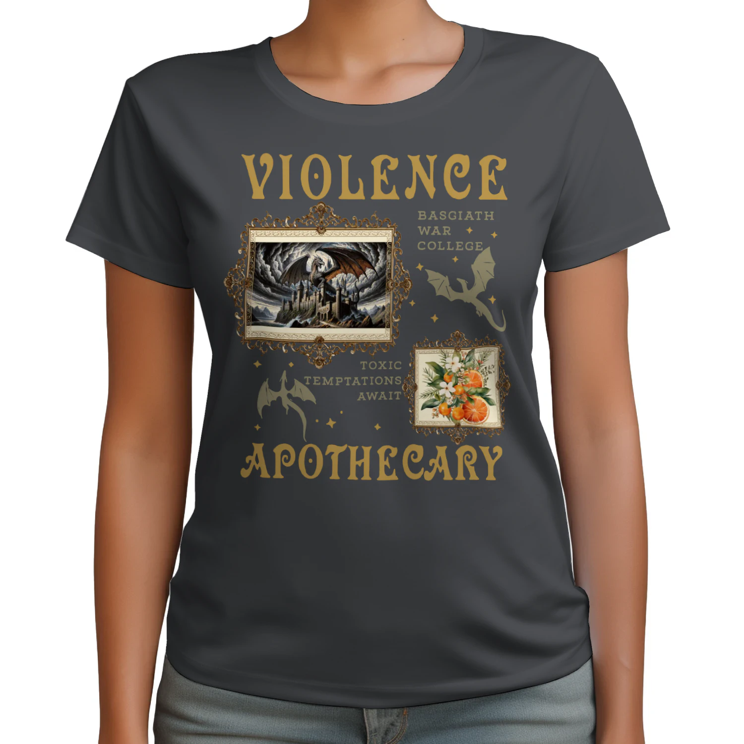 Violence Apothecary Heavy Cotton Dark Colors T-shirt 1 Side, The Apothecary Diaries Gildan Tee, Historical Fiction Book Shirt, Book Lover Gifts