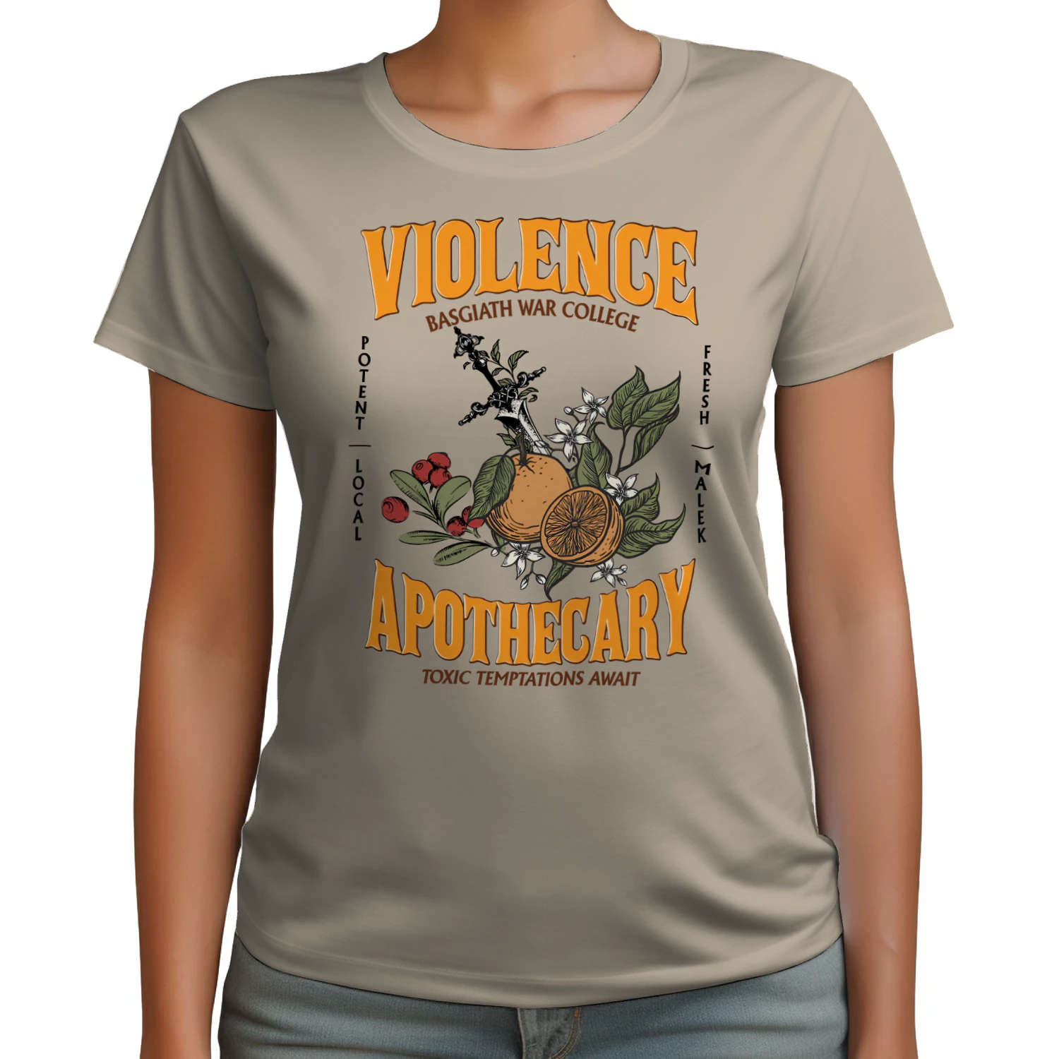Violence Apothecary Heavy Cotton Light Colors T-shirt 1 Side, The Apothecary Diaries Gildan Tee, Historical Fiction Book Shirt, Book Gifts