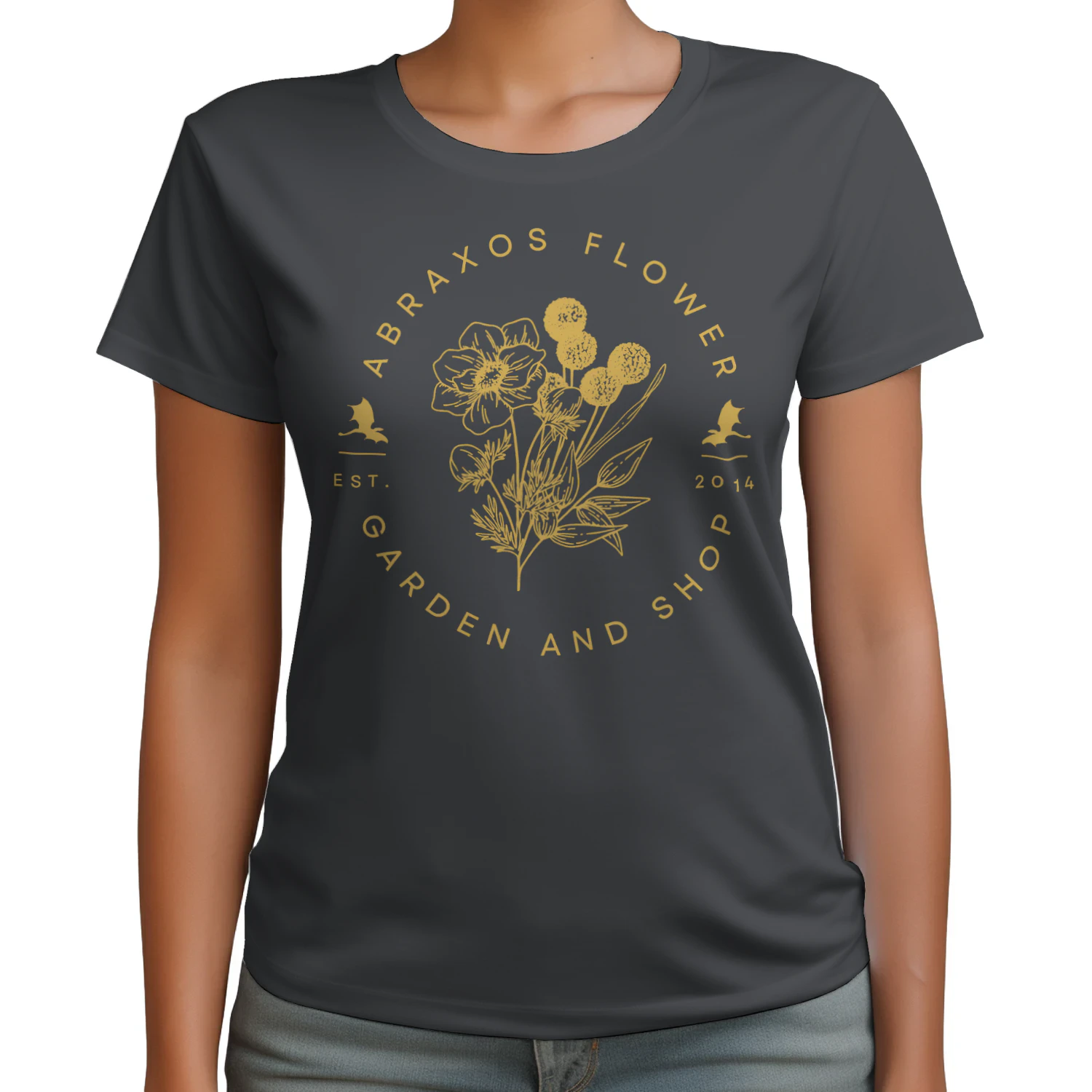 Abraxos Flower Heavy Cotton Dark Colors T-shirt 2 Side, Throne of Glass Gildan Tee, Epic High Fantasy Book Shirt, Book Lover Gifts
