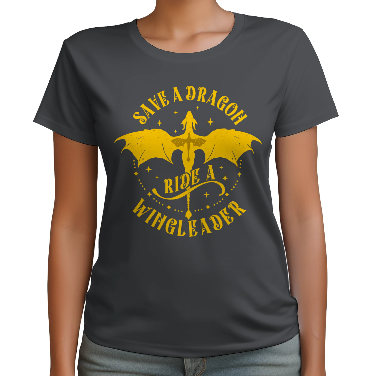 Ride A Wingleader Heavy Cotton Shirt 2 Side, Fourth Wing Tee, Romantasy Shirt, Book Lover Gifts