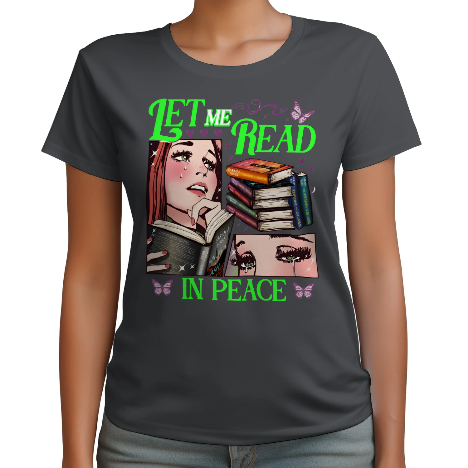 Let Me Read In Piece Heavy Cotton Dark Colors T-shirt 1 Side, Book Club Gildan Tee, Readers Club Shirt, Book Lover Gifts