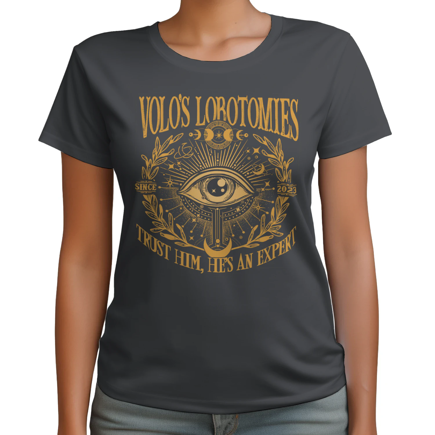 Volo’s Lobotomies Heavy Cotton Dark Colors T-shirt 1 Side, High Fantasy Gildan Tee, Tabletop RPG Lore Shirt, Book Lover Gifts