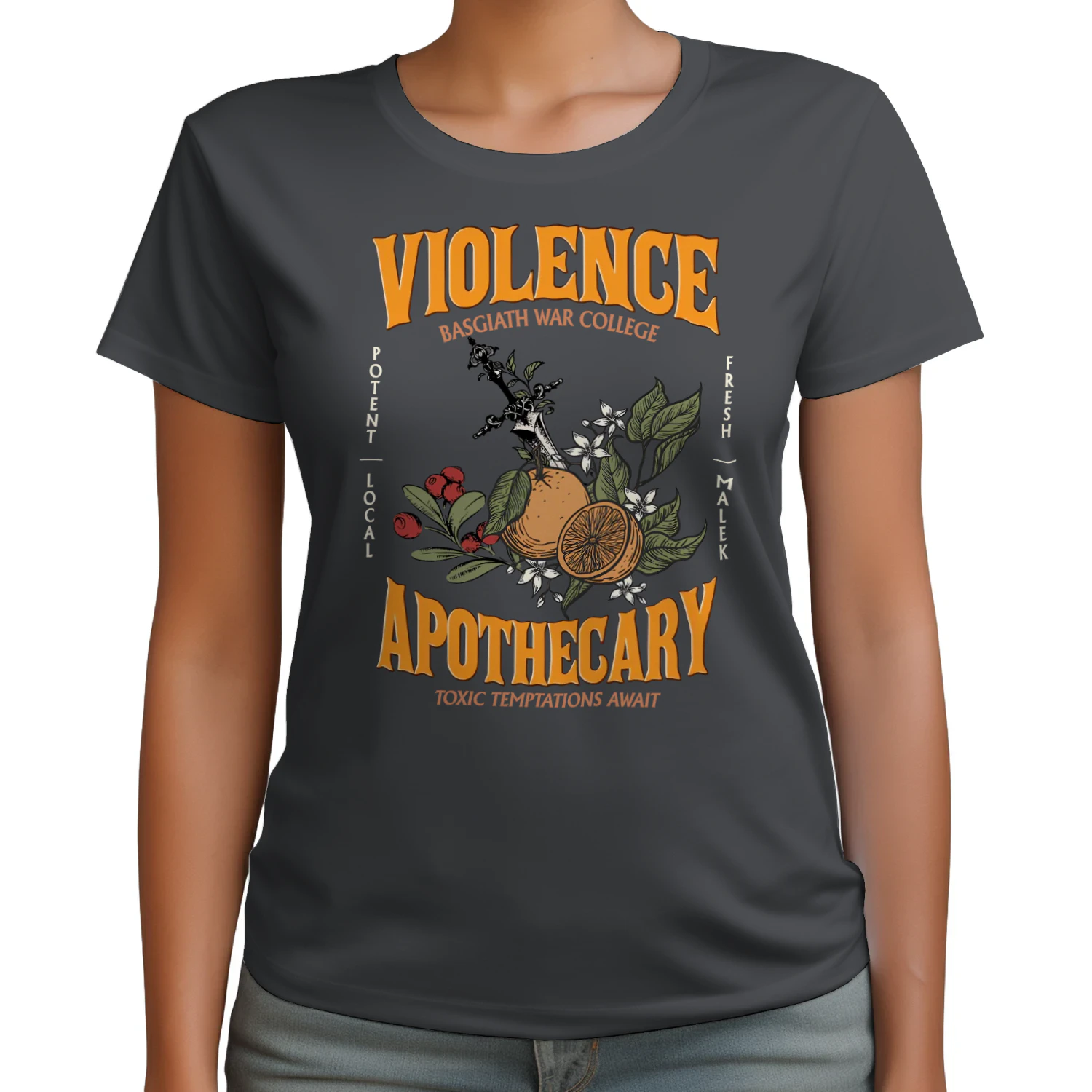 Violence Apothecary Heavy Cotton Dark Colors T-shirt 1 Side, The Apothecary Diaries Gildan Tee, Historical Fiction Book Shirt, Book Lover Gifts