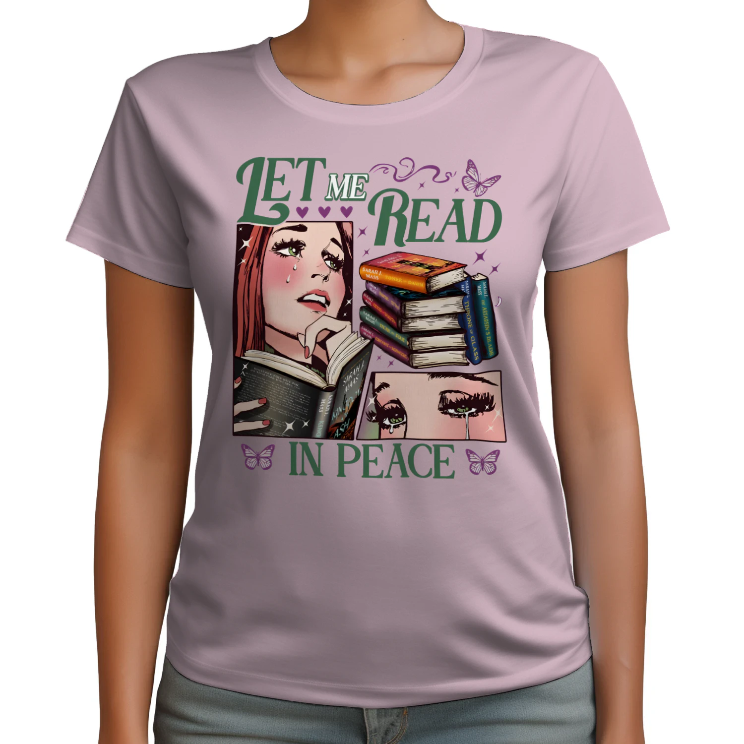 Let Me Read In Piece Heavy Cotton Light Colors T-shirt 1 Side, Book Club Gildan Tee, Readers Club Shirt, Book Lover Gifts
