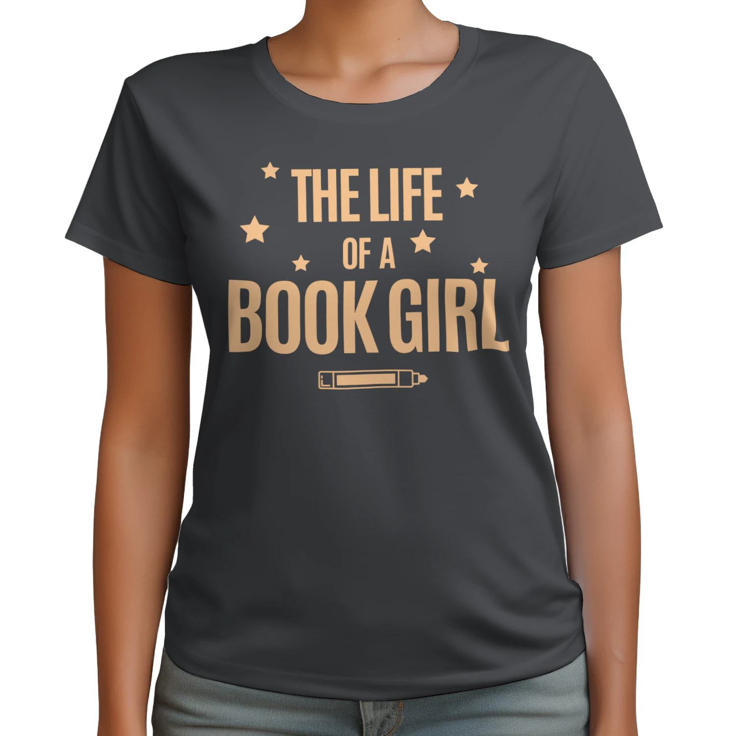 The Life Of A Book Girl V2 Heavy Cotton Dark Colors T-shirt 1 Side, World Tour Book Club Gildan Tee, Readers Club Shirt, Book Lover Gifts
