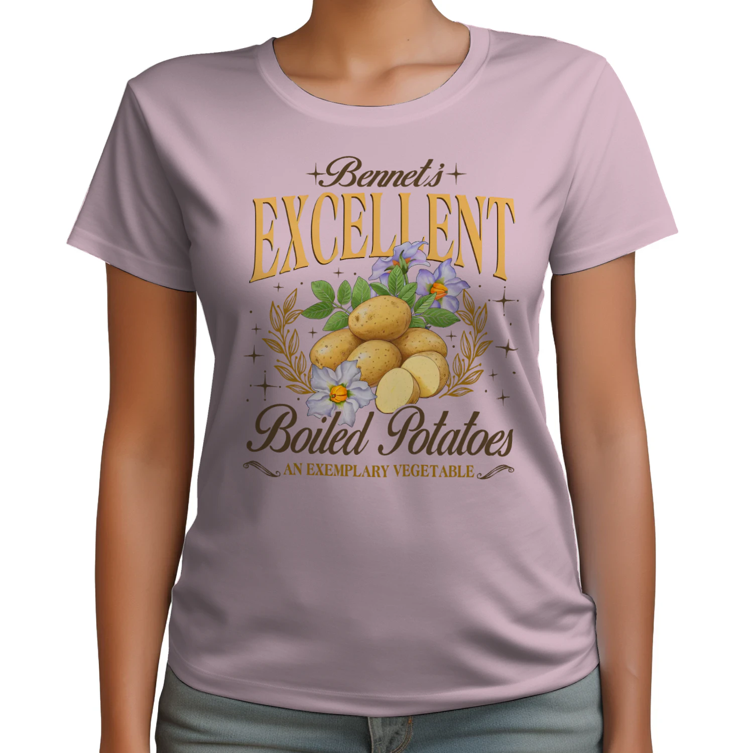 Exemplary Vegetable Heavy Cotton Light Colors T-shirt 1 Side, Pride and Prejudice Gildan Tee, Classic Literature Shirt, Book Lover Gifts