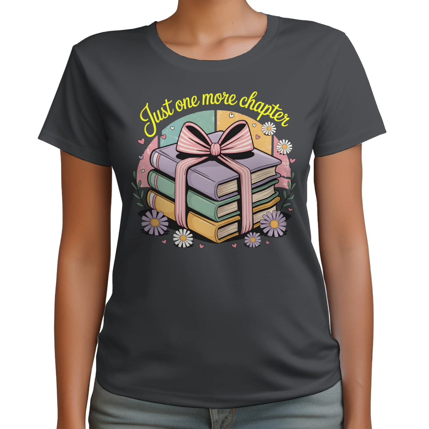 Just One More Chapter V2 Heavy Cotton Dark Colors T-shirt 1 Side, Book Club Gildan Tee, Readers Club Shirt, Book Lover Gifts