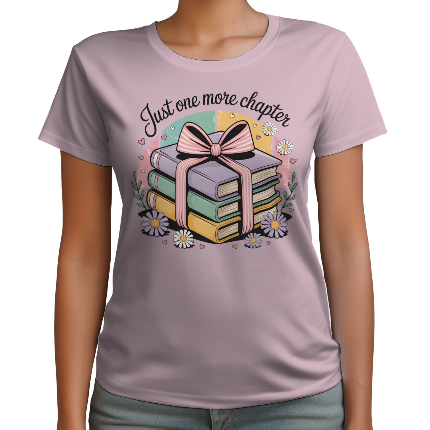Just One More Chapter V2 Heavy Cotton Light Colors T-shirt 1 Side, Book Club Gildan Tee, Readers Club Shirt, Book Lover Gifts