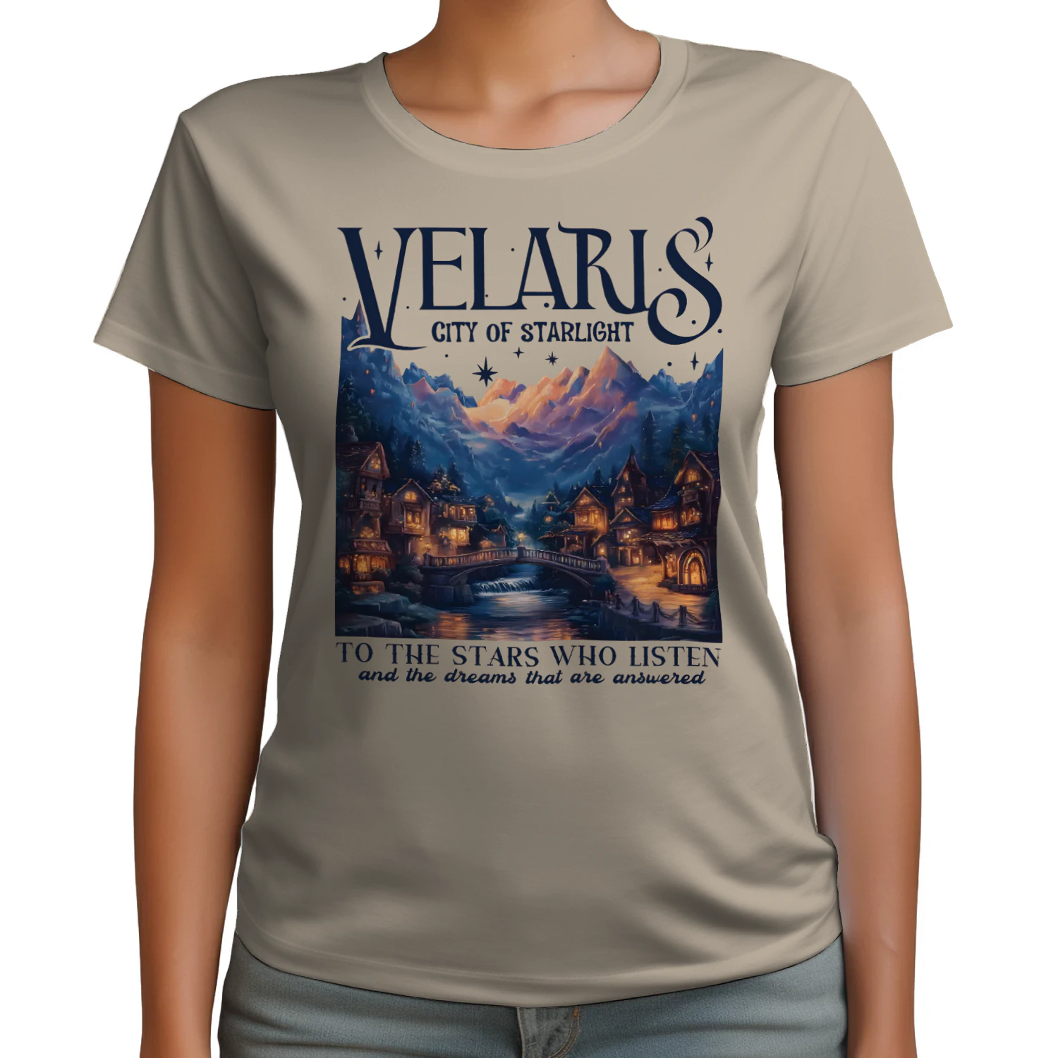 Velaris City Of Starlight Heavy Cotton Light Colors T-shirt 1 Side, Acotar Series Gildan Tee, Fantasy Romance Book Shirt, Book Lover Gifts