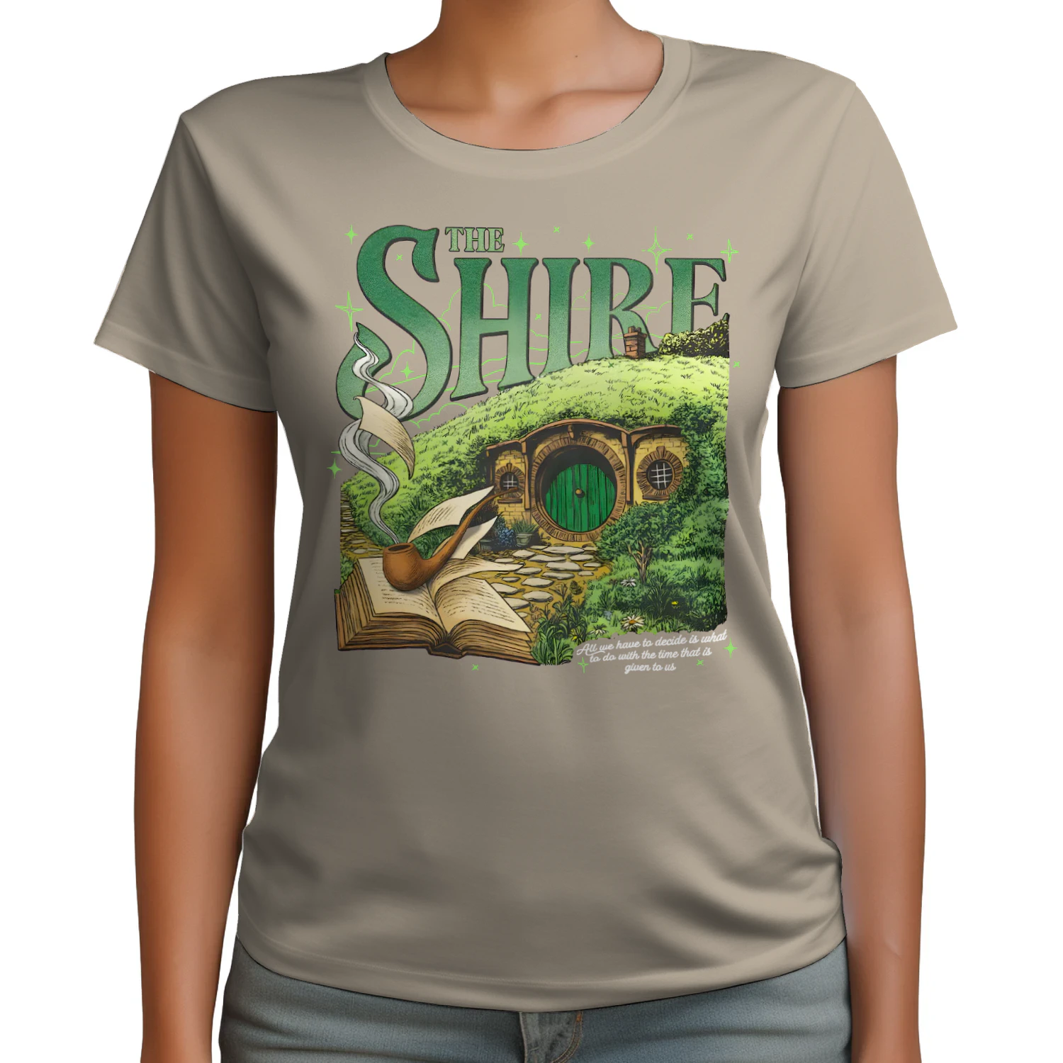 The Shire Heavy Cotton T-shirt 1 Side, The Lord Of The Rings Gildan Tee, Epic Fantasy Book Shirt, Book Lover Gifts