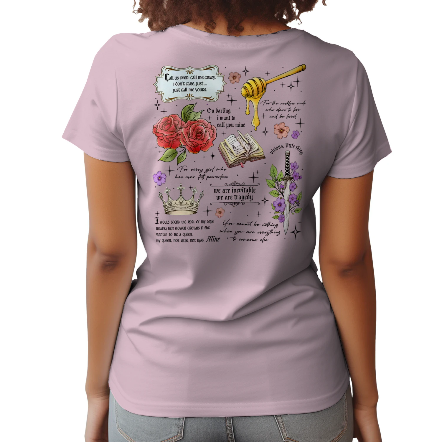 Fearless Heavy Cotton Light Colors T-shirt 2 Side, The Powerless Trilogy Gildan Tee, Fantasy Romance Book Shirt, Book Lover Gifts