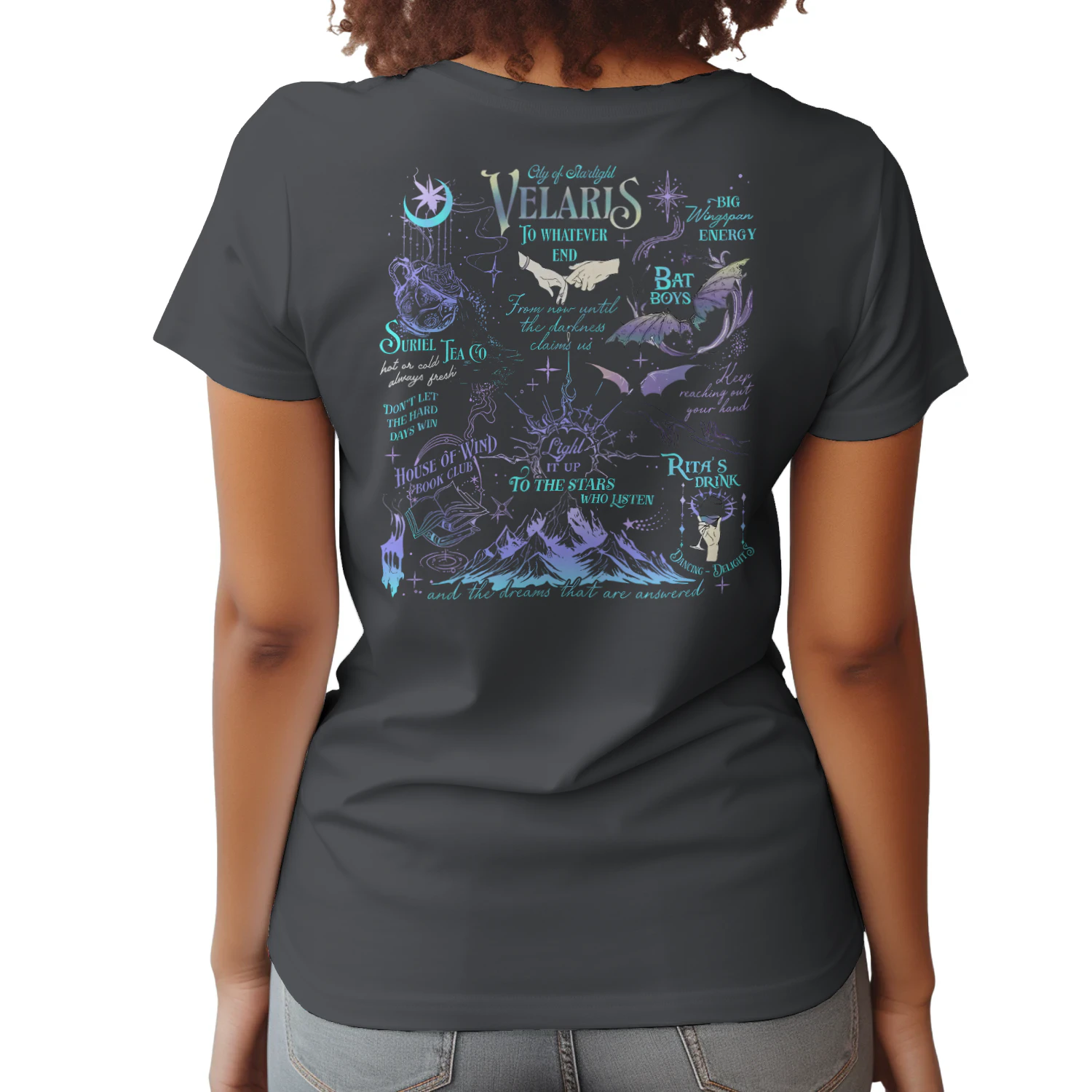 Velaris Acotar Heavy Cotton Dark Colors T-shirt 2 Side, City Of Starlight Gildan Tee, Romantasy Readers Shirt, Book Lover Gifts