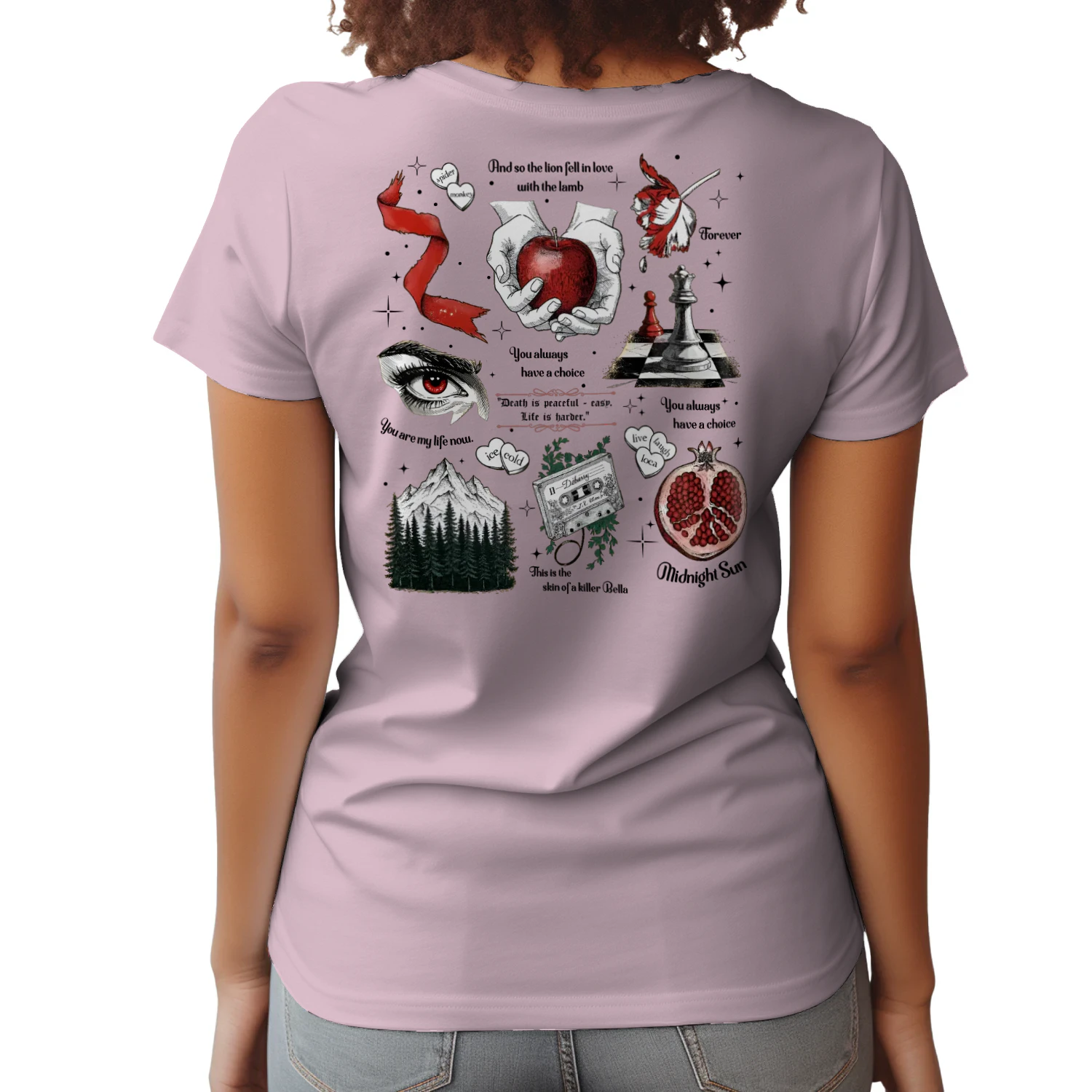 Twilight Series Heavy Cotton Light Colors T-shirt 2 Side, Young Adult Gildan Tee, Fantasy Romance Book Shirt, Book Lover Gifts