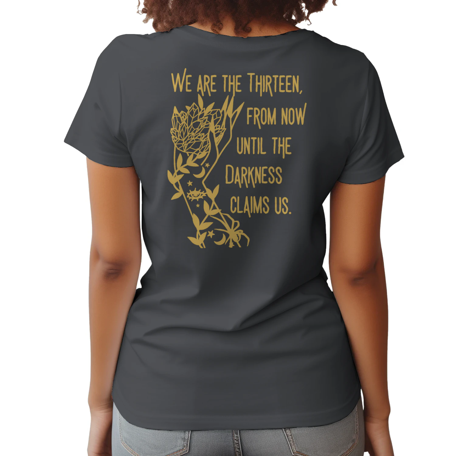 Abraxos Flower Heavy Cotton Dark Colors T-shirt 2 Side, Throne of Glass Gildan Tee, Epic High Fantasy Book Shirt, Book Lover Gifts