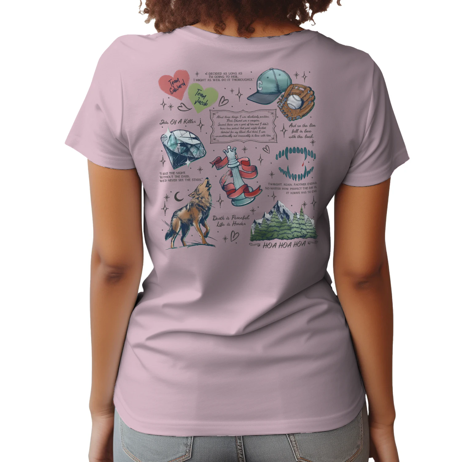 Twilight Series Heavy Cotton Light Colors T-shirt 2 Side, Young Adult Gildan Tee, Fantasy Romance Book Shirt, Book Lover Gifts