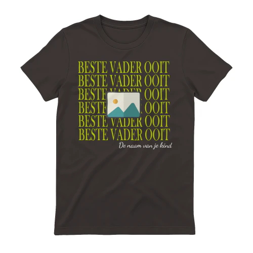Gepersonaliseerd Vaderdag T-shirt met foto van de kinderen