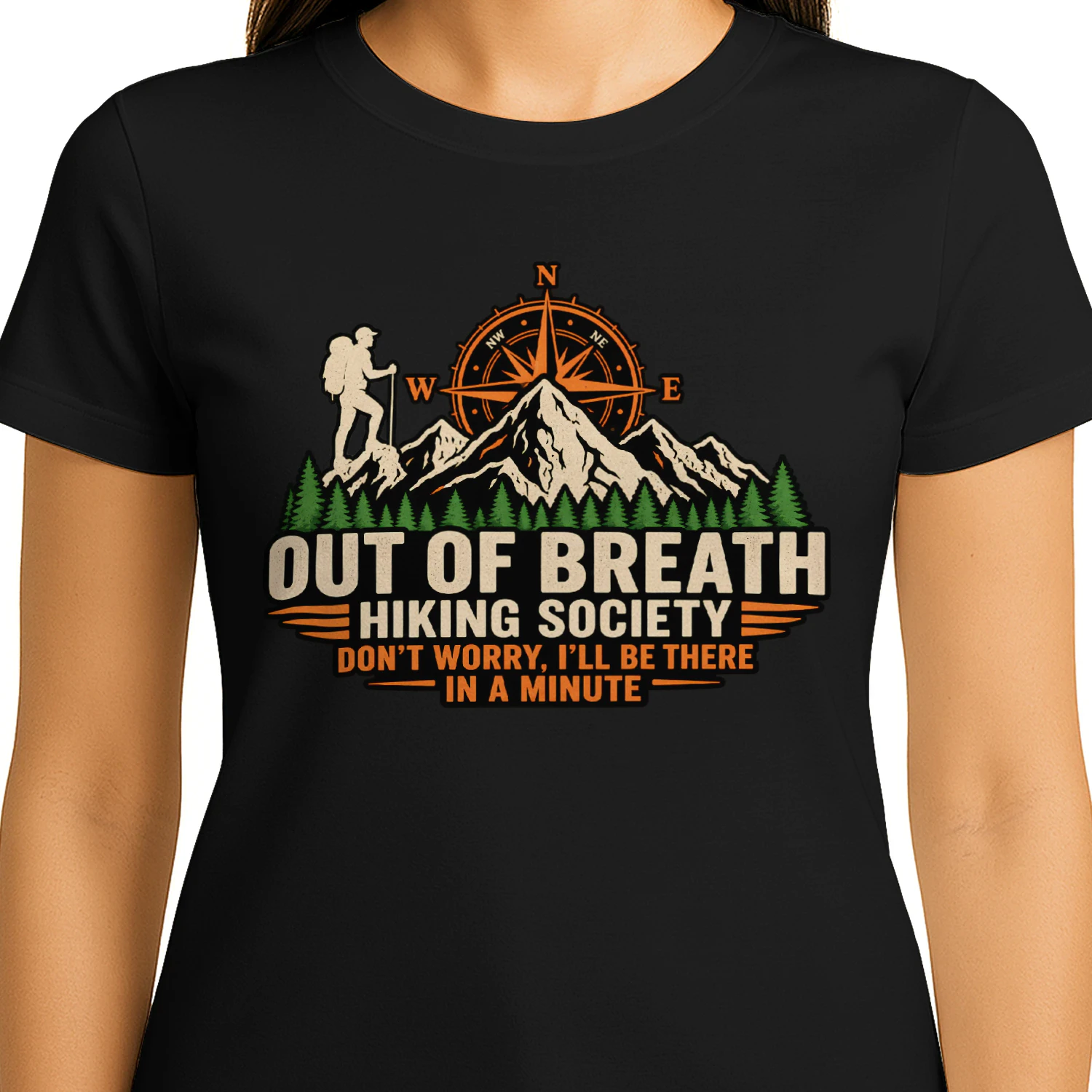 Hiking Mountain Adventure Outdoor Design – Hiker Camping Nature Lover