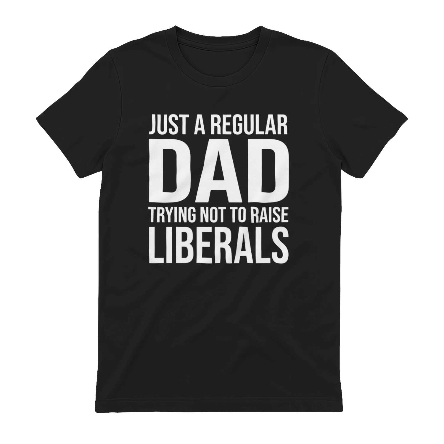 Just a Regular Dad Trying Not to Raise Liberals Funny Dad Political T-Shirt