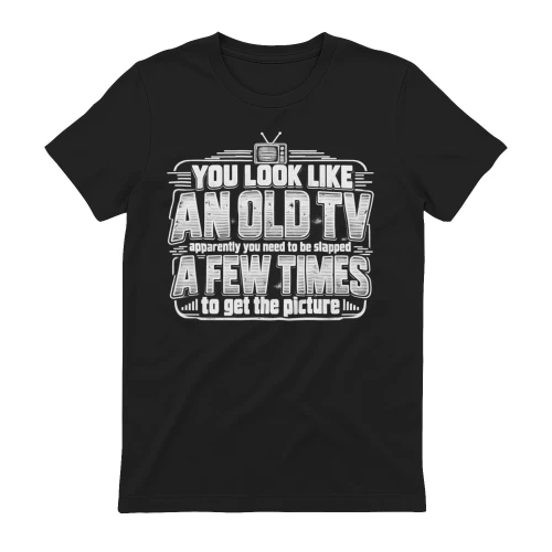 You look like an old TV Apparently you need to be slapped a few times to get the picture T-Shirt