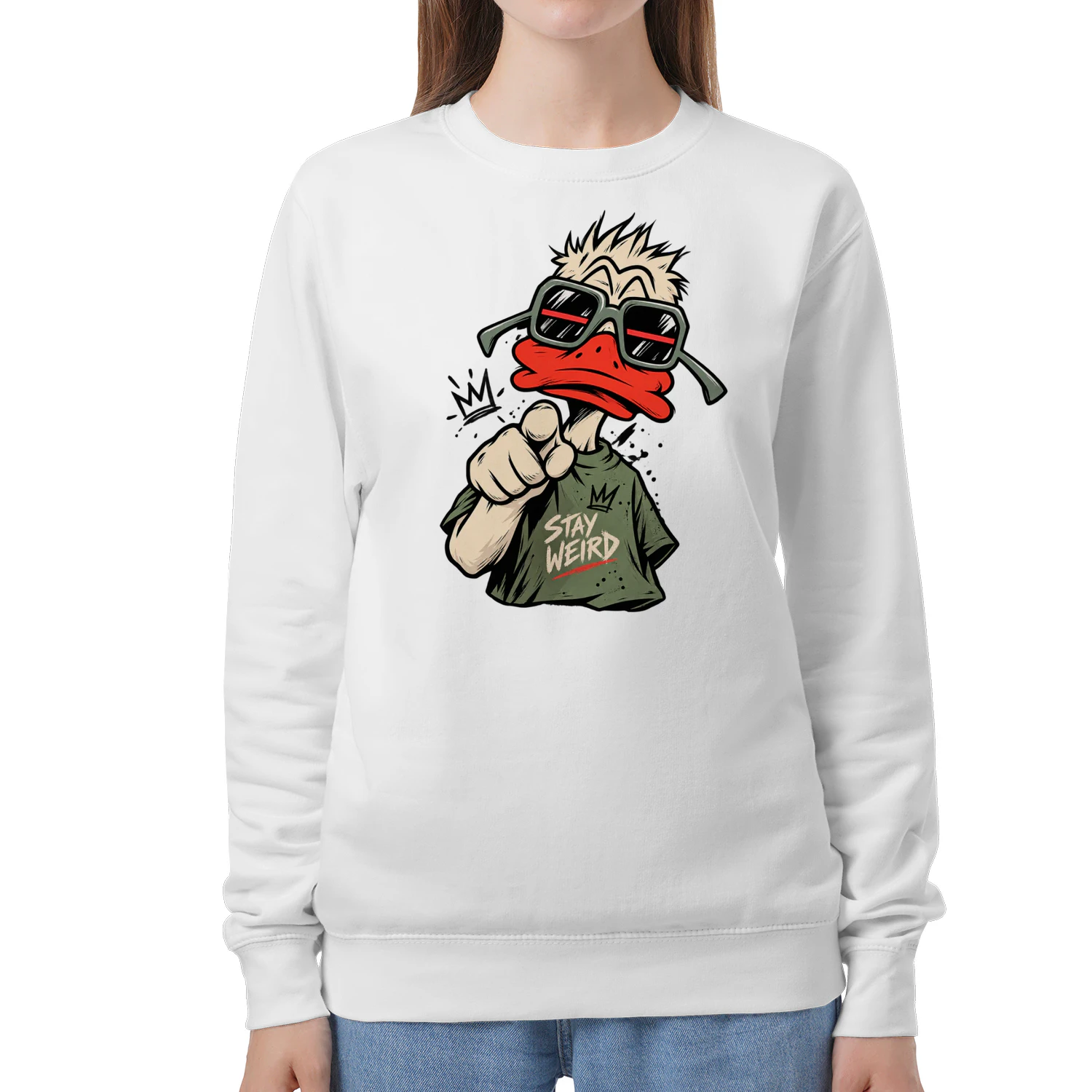 Stay Weird Duck Sweatshirt