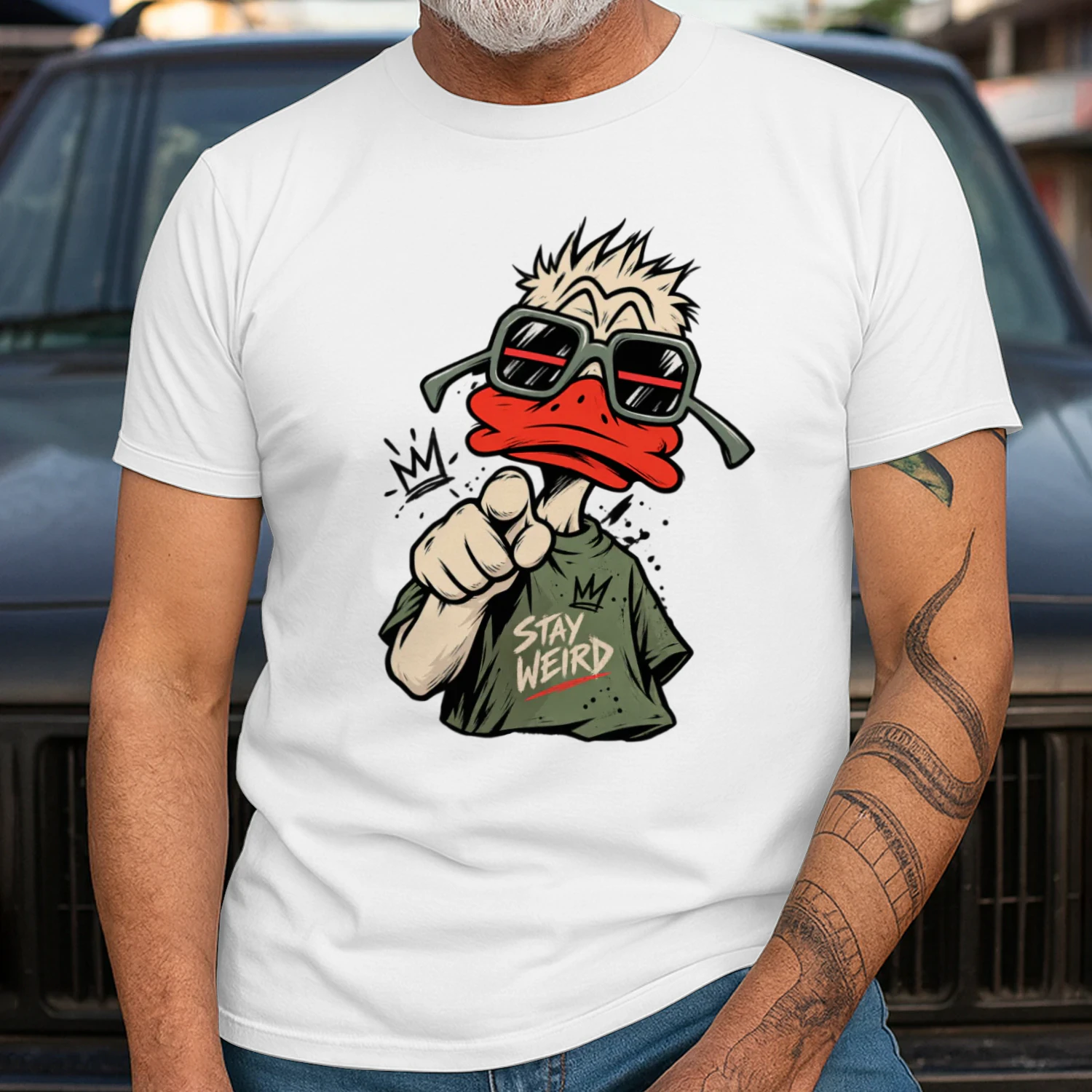 Stay Weird Duck Tee