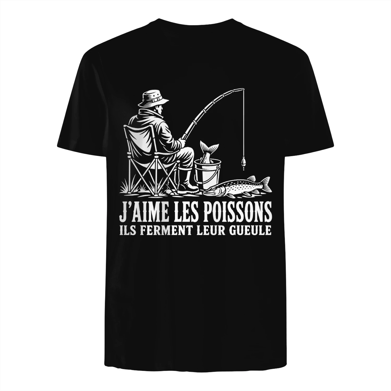 T-Shirt Pêcheur Humour | J'Aime Les Poissons Ils Ferment Leur Gueule