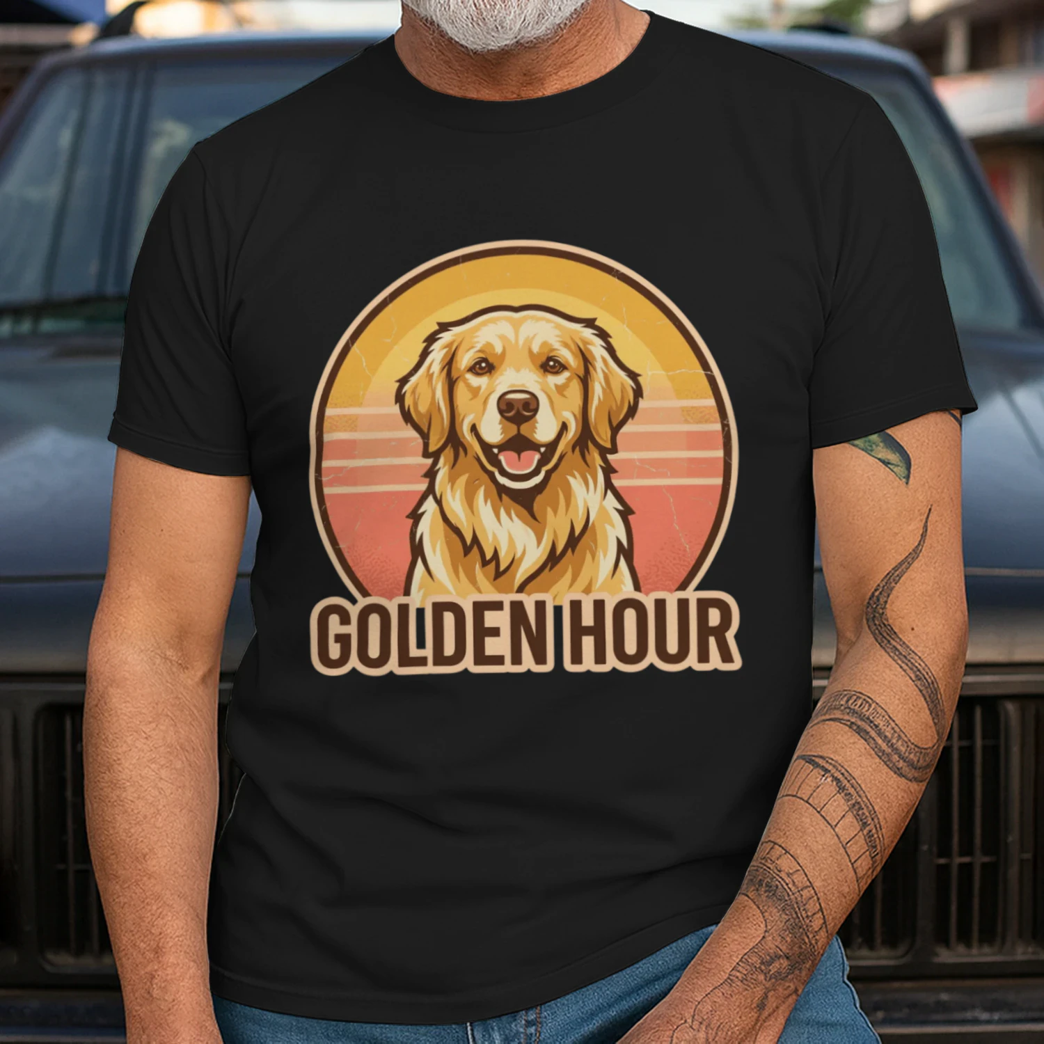 Golden Hour Golden Retriever T-Shirt