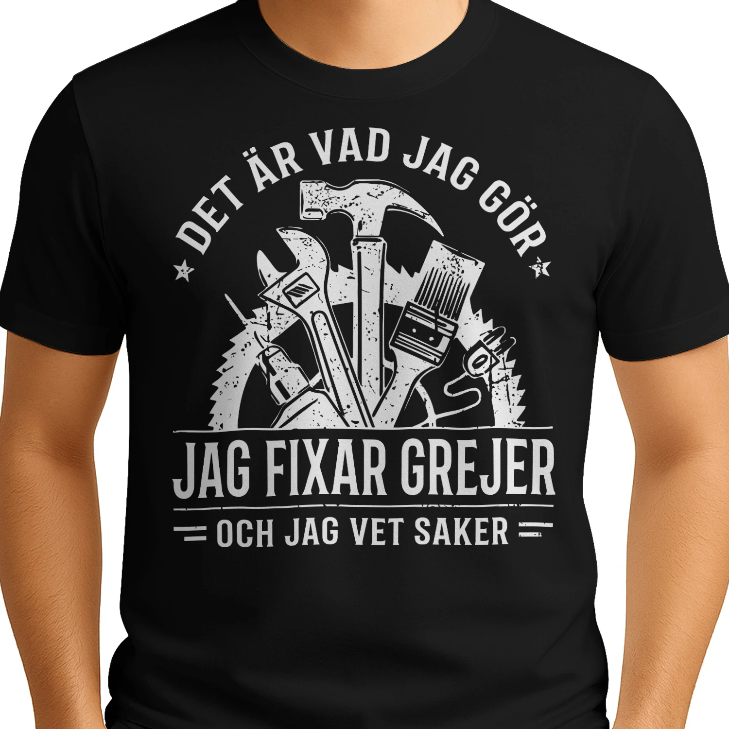 DET ÄR VAD JAG GÖR JAG FIXAR GREJER OCH JAG VET SAKER