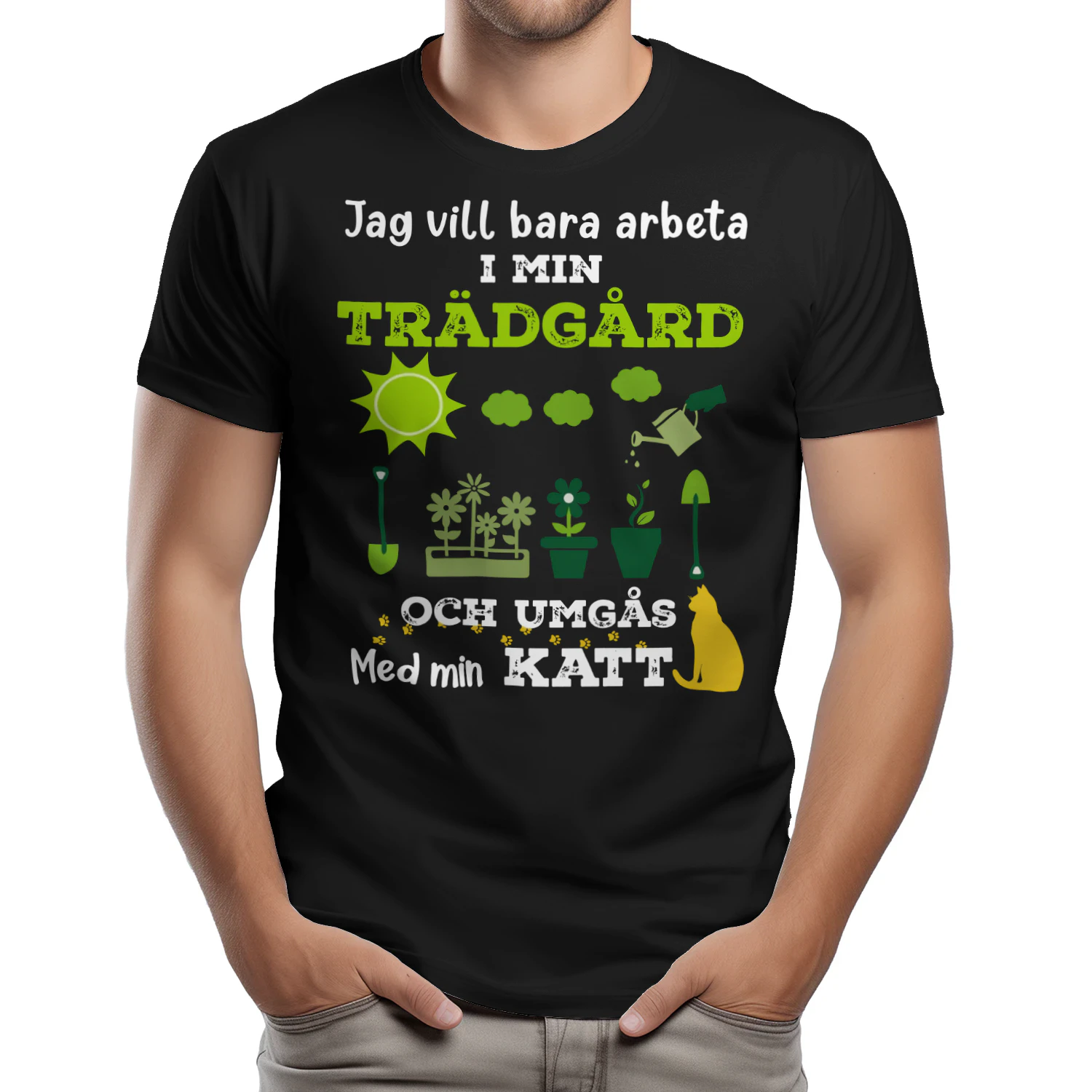 Jag vill bara arbeta i min trädgård och umgås med min katt