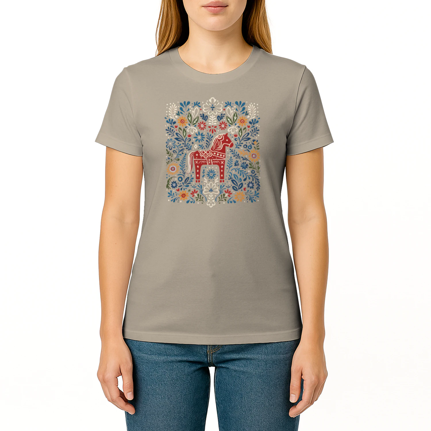 Classic Unisex T-shirt - Folkkonst Dalahäst 