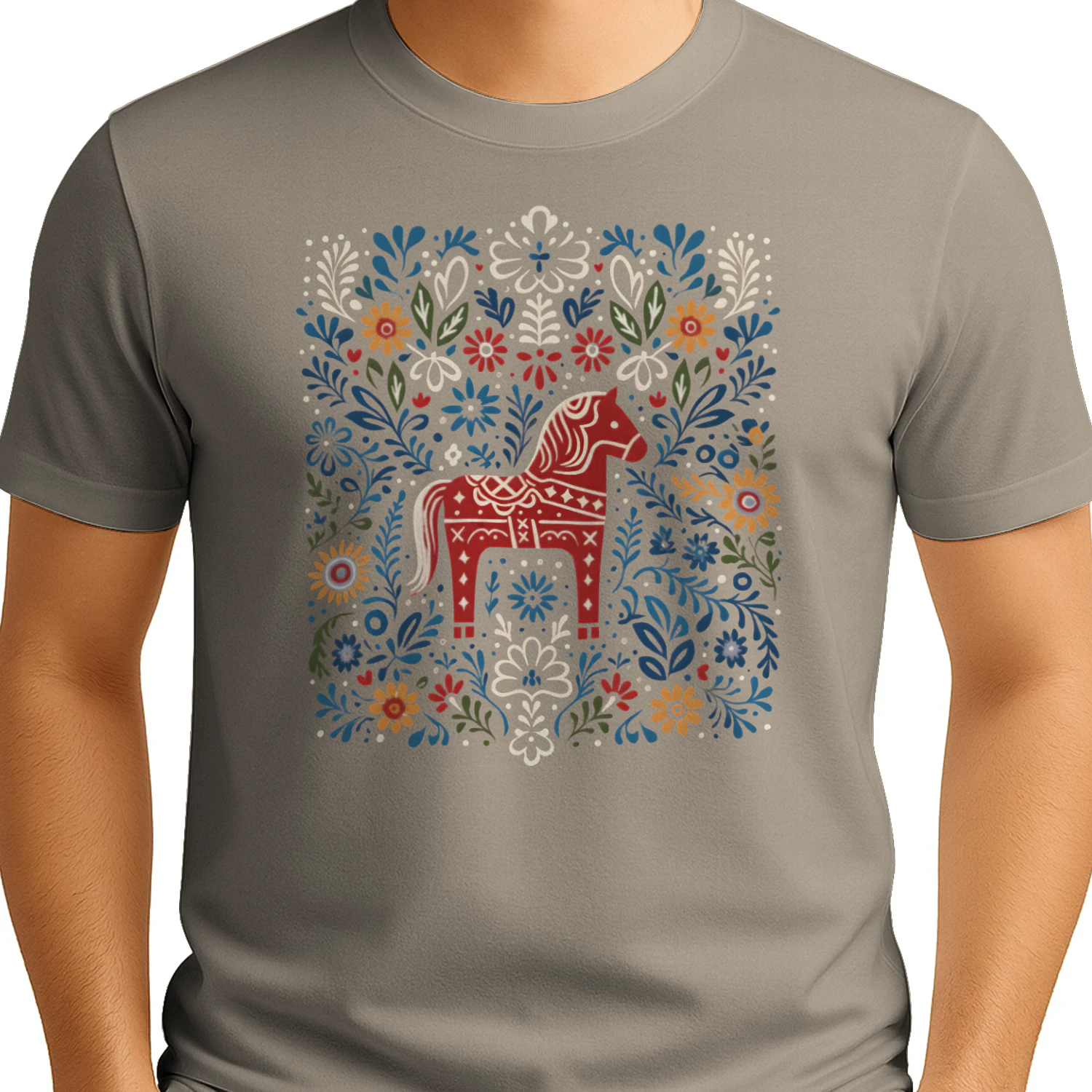Classic Unisex T-shirt - Folkkonst Dalahäst 