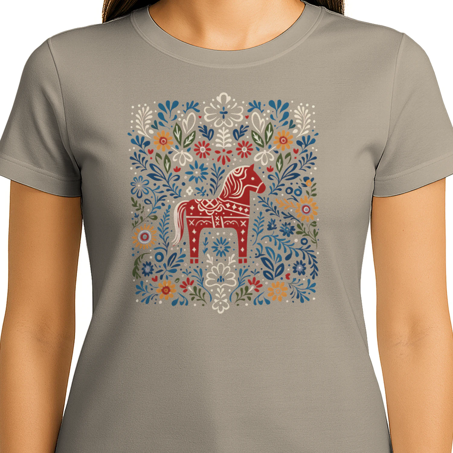 Classic Unisex T-shirt - Folkkonst Dalahäst 