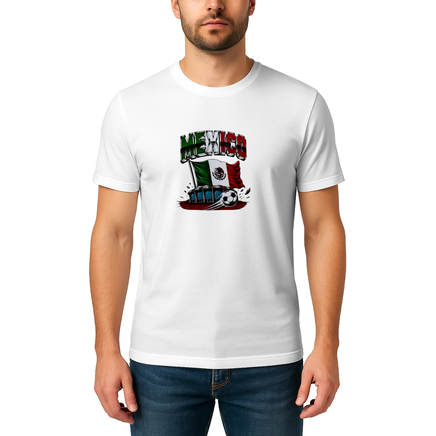 Mexico Soccer Team Stadium Flag Mexico graphic shirt