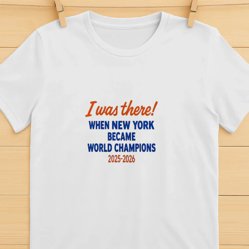 New York Knicks NBA I was there when became world champions 2025-2026 shirt