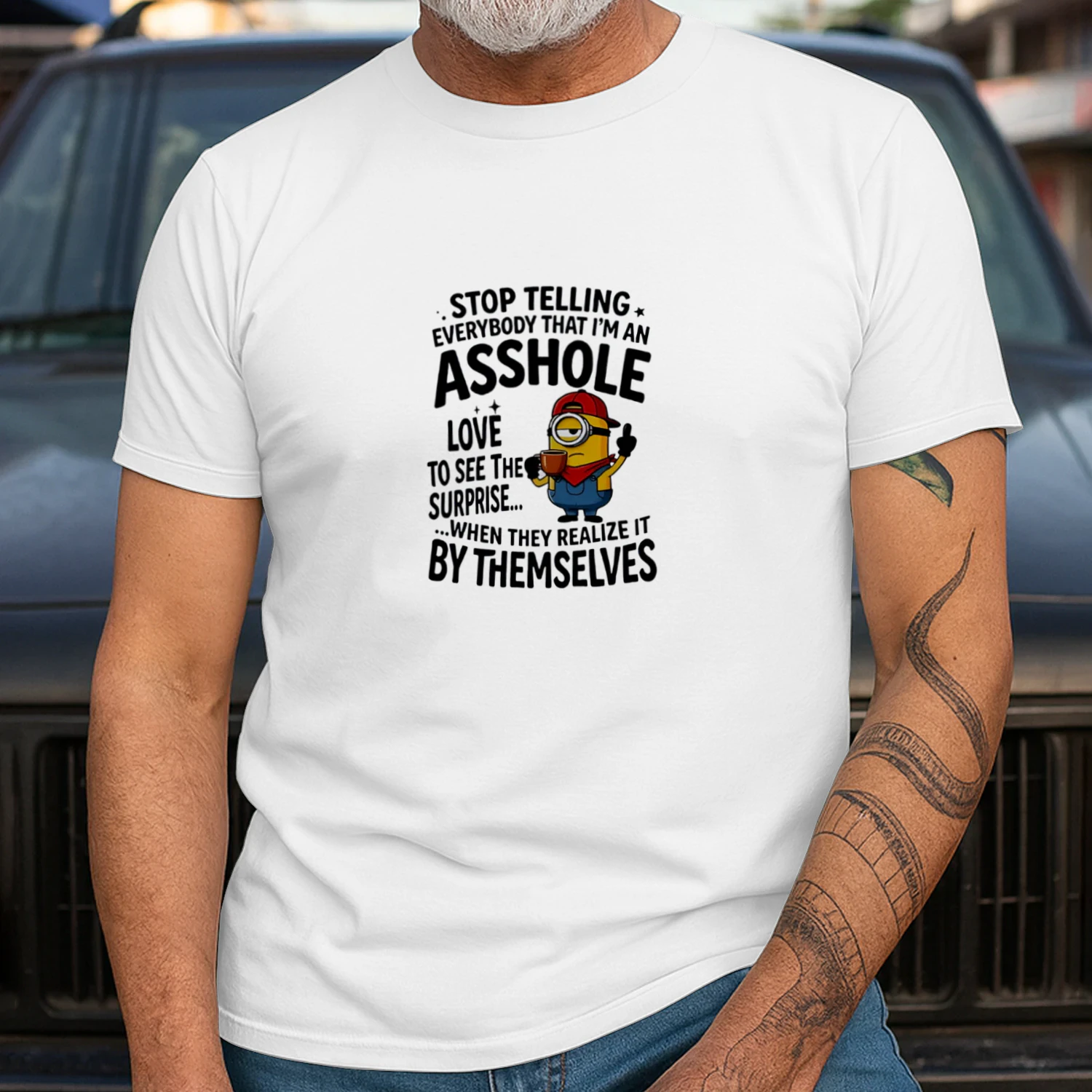Minion despicable me stop telling everybody that I’m an asshole love to see the Heavy Cotton T-shirt