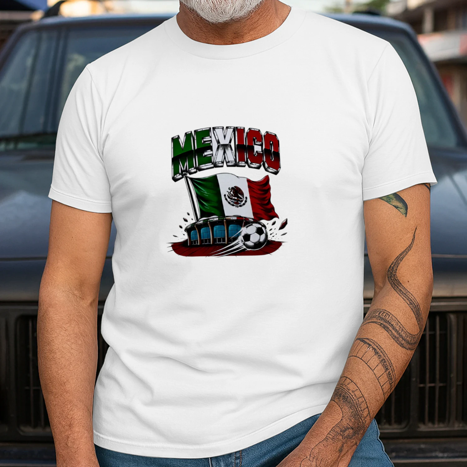Mexico Soccer Team Stadium Flag Mexico graphic shirt