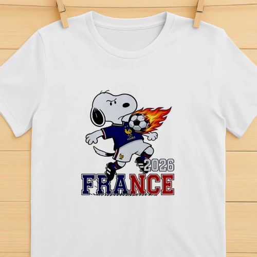 Snoopy France National Football Team 2026 soccer player FIFA World Cup shirt