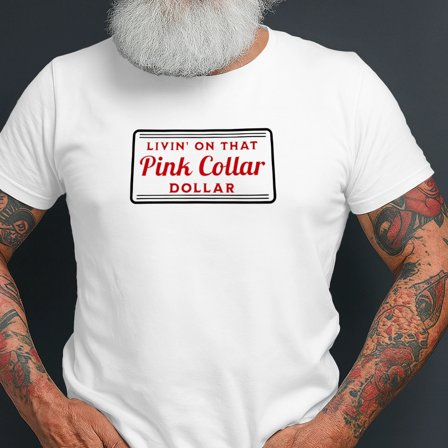 Livin on that pink collar dollar shirt