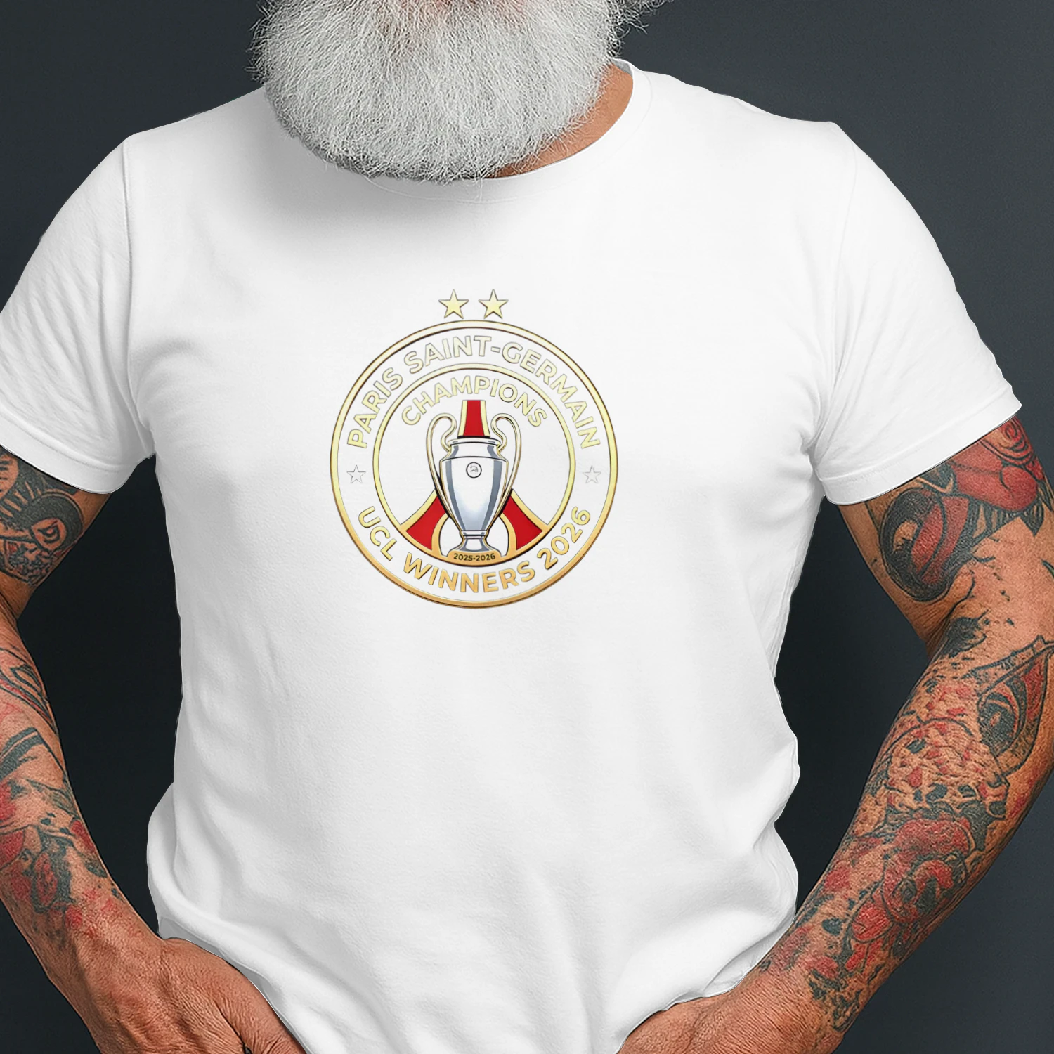 PSG Champions UCL Winners 2026 logo shirt