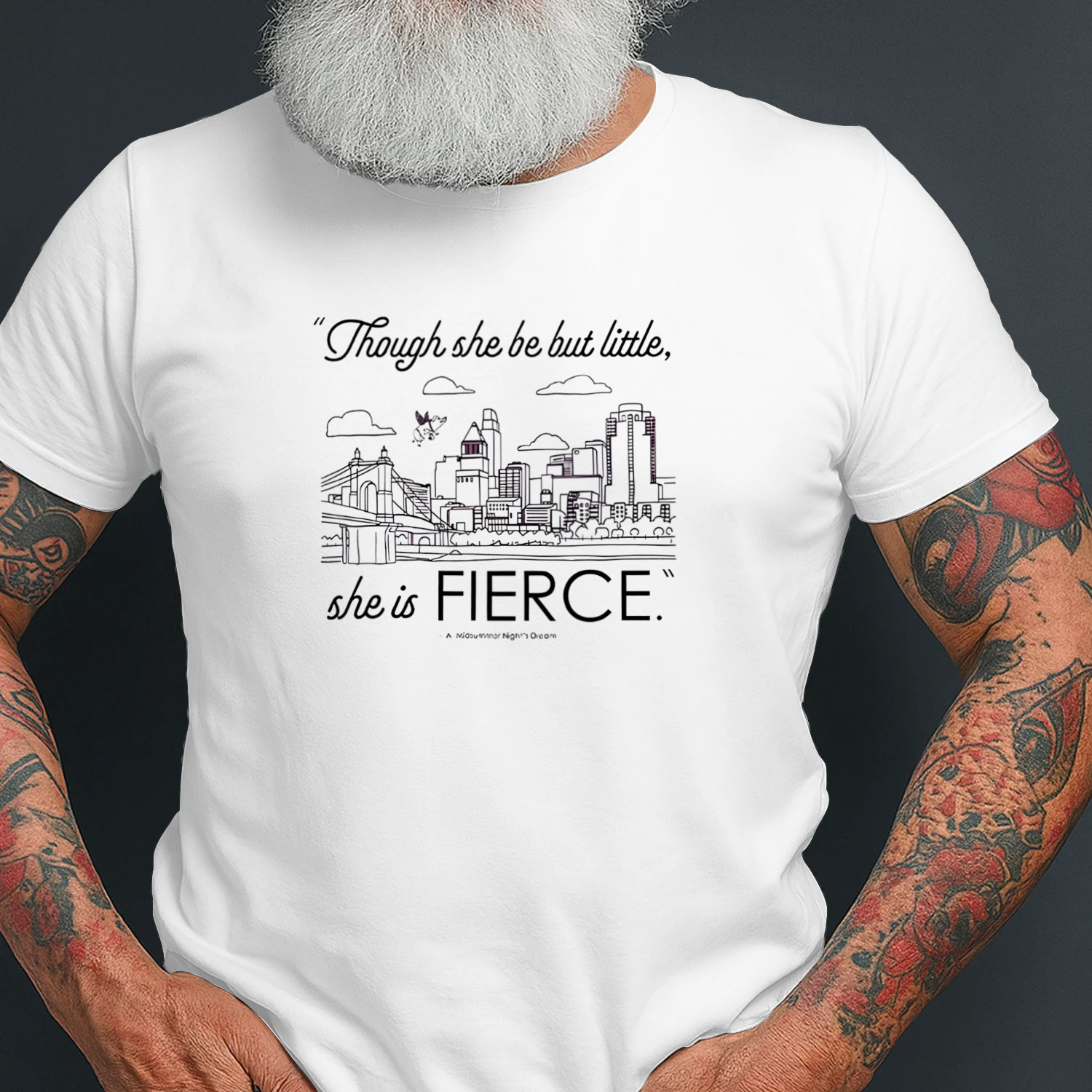 Though She Be But Little She Is Fierce Shirt – Shakespeare Quote Feminist Graphic Tee