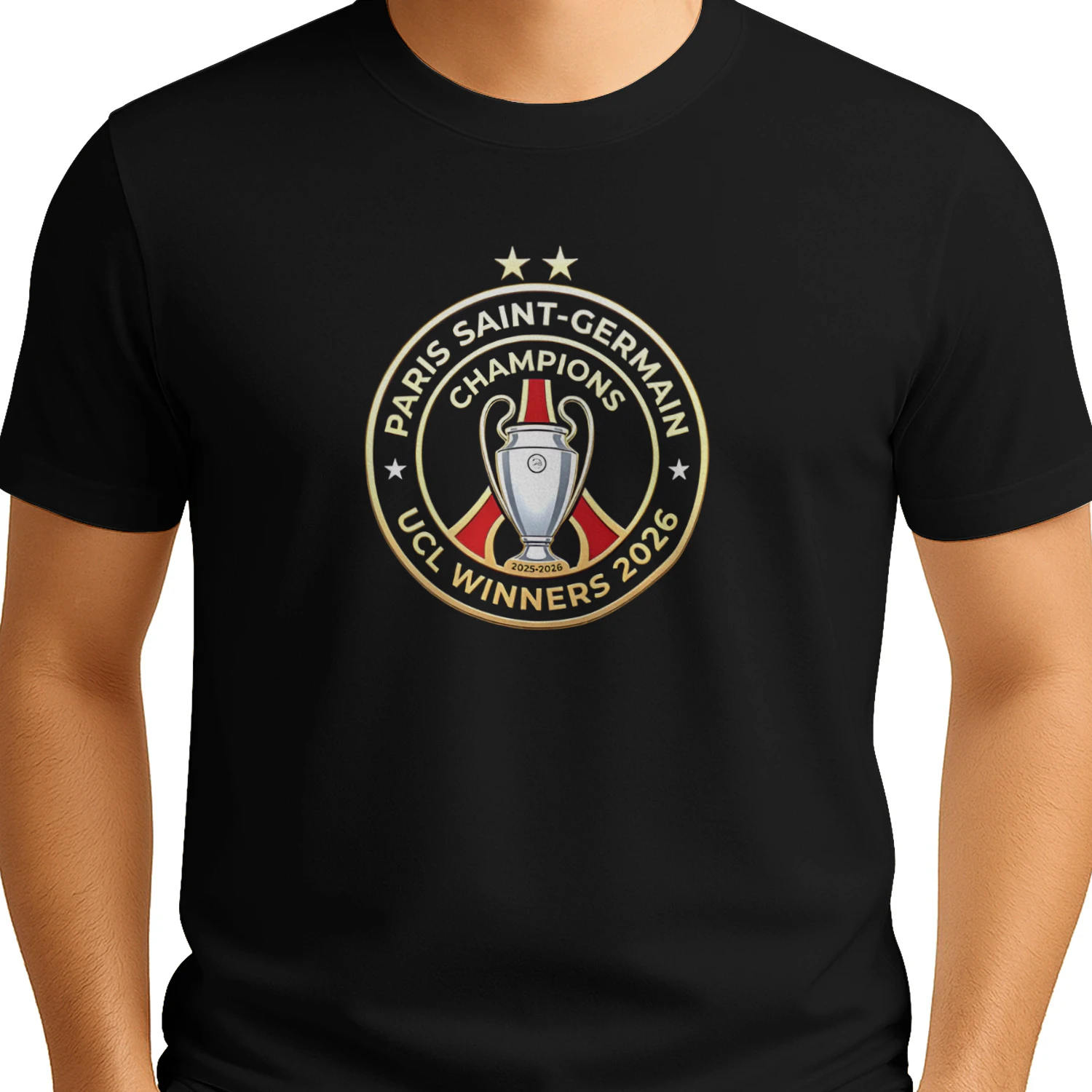PSG Champions UCL Winners 2026 logo shirt