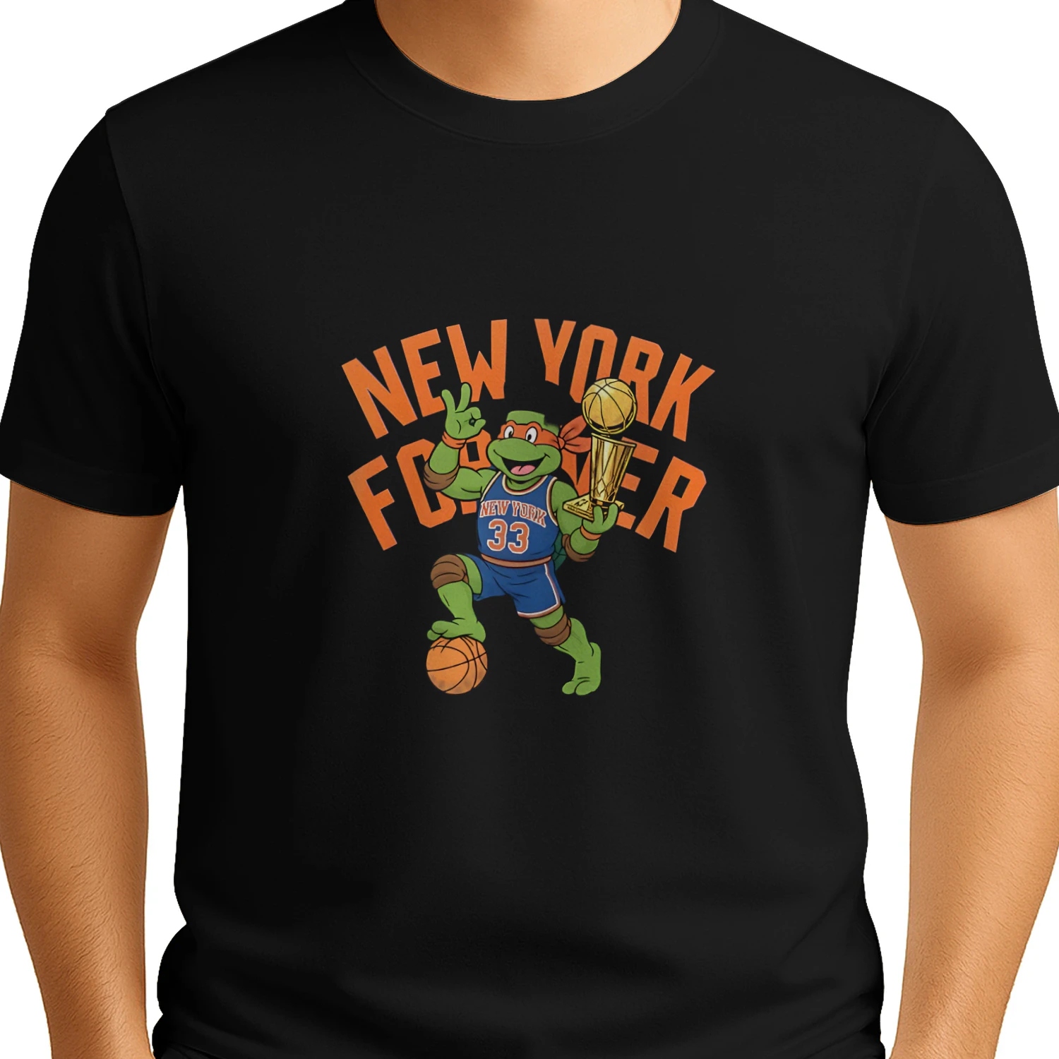 Patrick Ewing New York Knicks NBA Teenage Mutant Ninja Turtles New York Forever shirt
