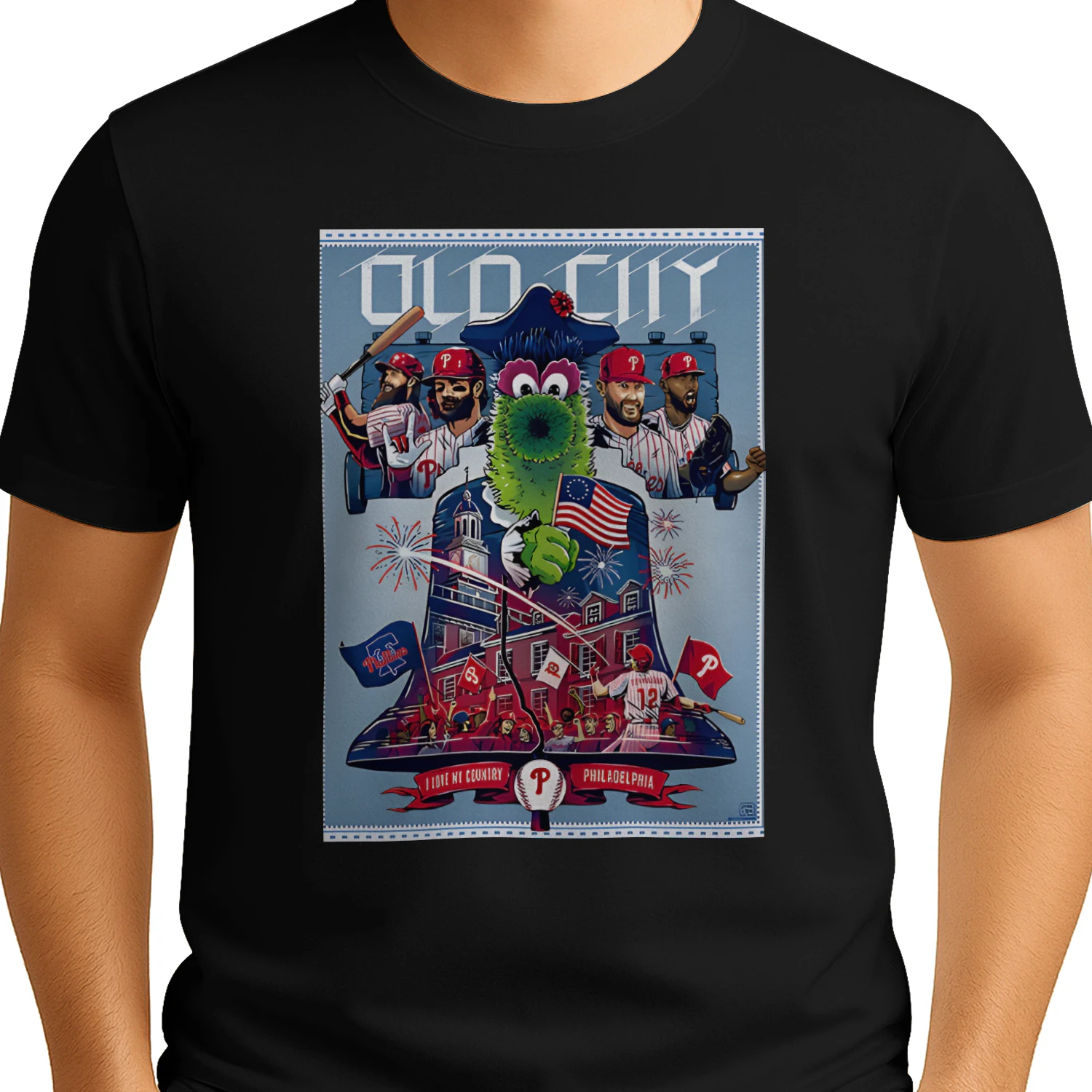 Bryce Harper Kyle Schwarber Philadelphia Phillies The Phanatic Old City I Love My Country MLB All-Star Game 2026 shirt