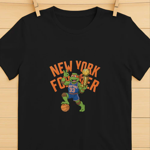 Patrick Ewing New York Knicks NBA Teenage Mutant Ninja Turtles New York Forever shirt