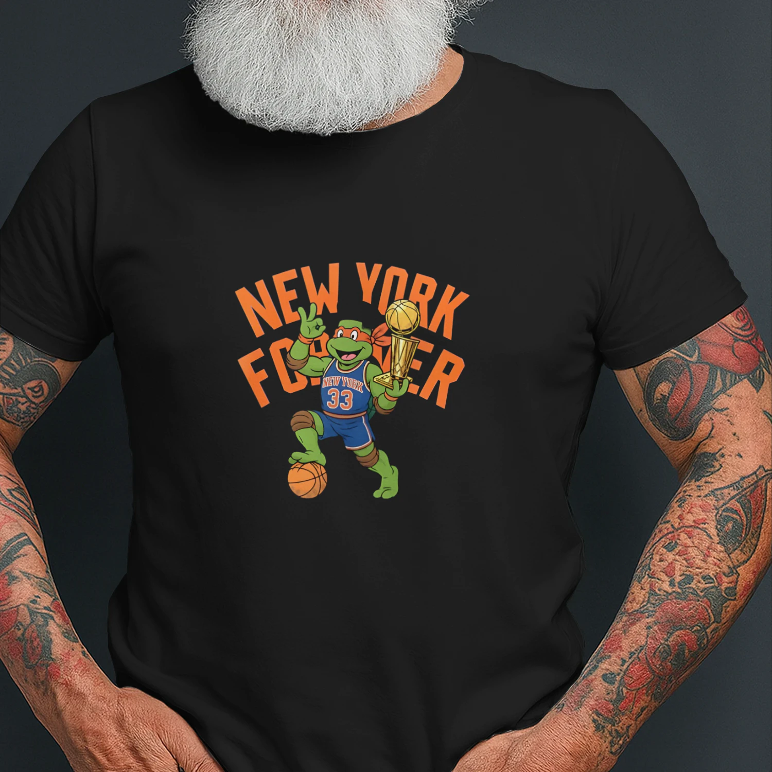 Patrick Ewing New York Knicks NBA Teenage Mutant Ninja Turtles New York Forever shirt