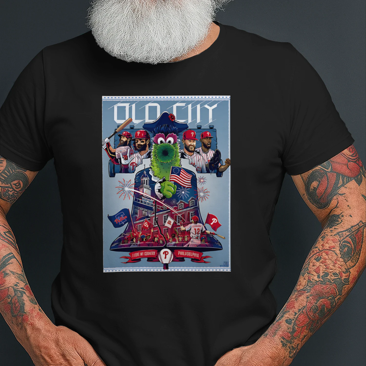 Bryce Harper Kyle Schwarber Philadelphia Phillies The Phanatic Old City I Love My Country MLB All-Star Game 2026 shirt